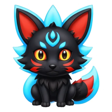 Litten-Umbreon-Zorua-fusion sticker
