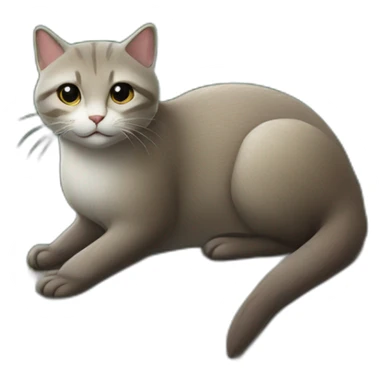 Un chat sur une loutre sticker