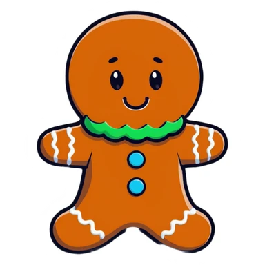 gingerbread man sticker