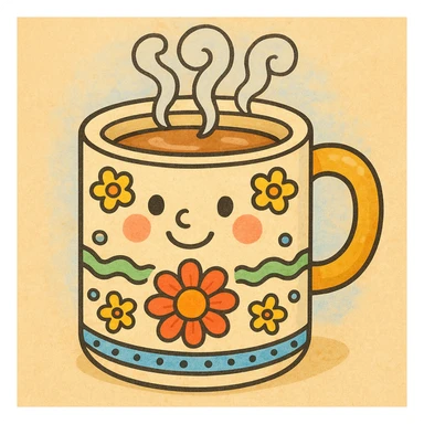 everyday object inspired by coloring book drawings, in the style of Bobbie Goods and Cuzy, ghibli style sticker