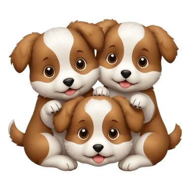 3 puppies sticker