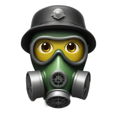gas mask German officer sticker