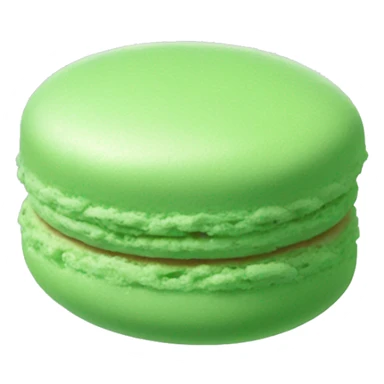 Realistic pastel green macaroon sticker