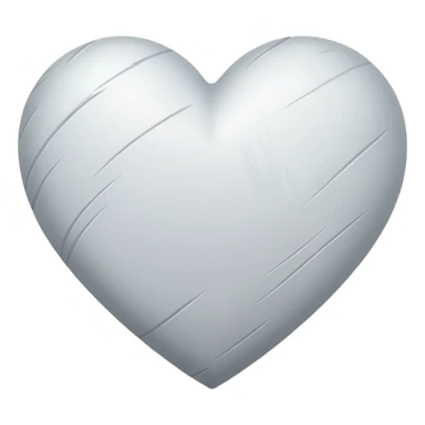 white heart with scratches sticker