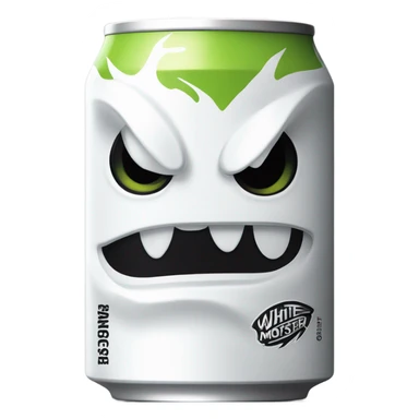 White Monster energy drink sticker
