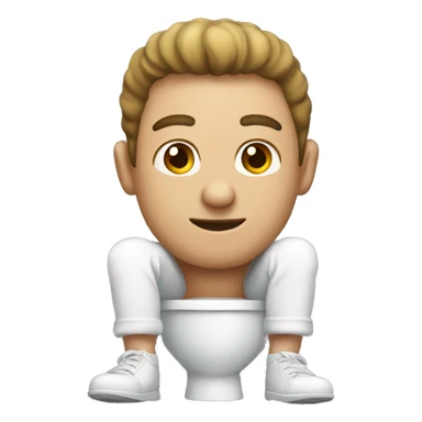 Guy sitting on a toilet sticker