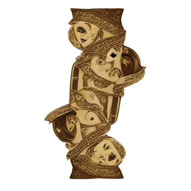 Beige vintage deck of cards sticker