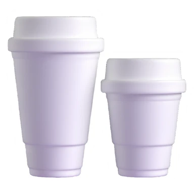 one styrofoam cup stacked inside another styrofoam cup sticker