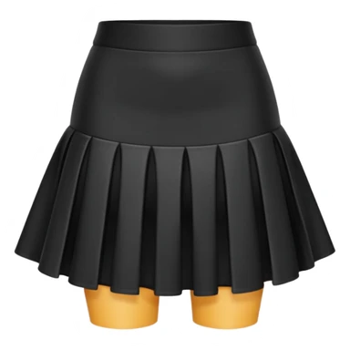 plain isolated black mini skirt sticker
