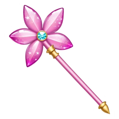 Fairy wand  pink with sparkles  sticker