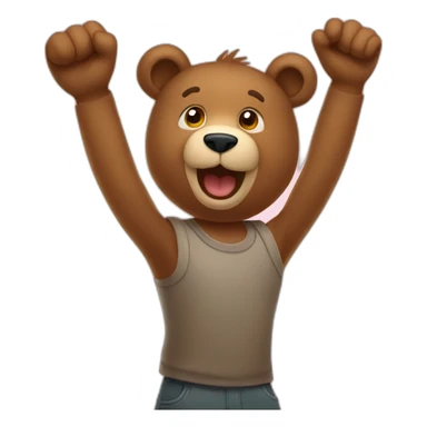 teddy-bear-raising-arms sticker