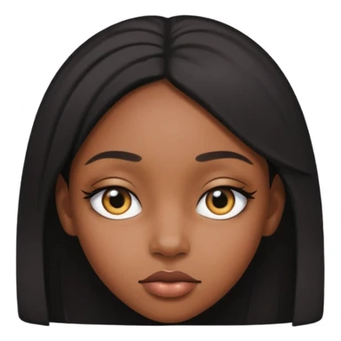 black girl with one crossed eye sticker