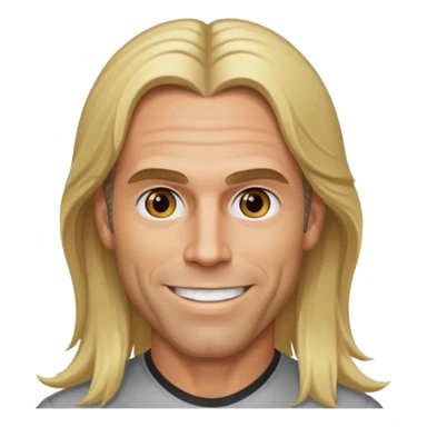 Shawn Michaels with hazel eyes, long blonde hair sticker
