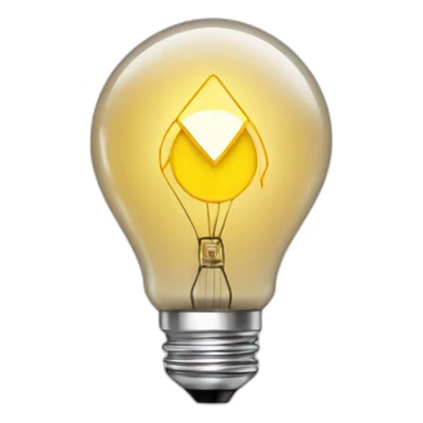 arrow inside the bulb sticker