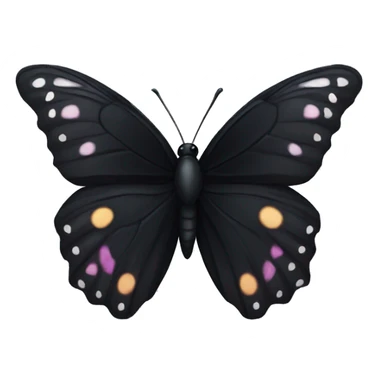 black butterfly sticker