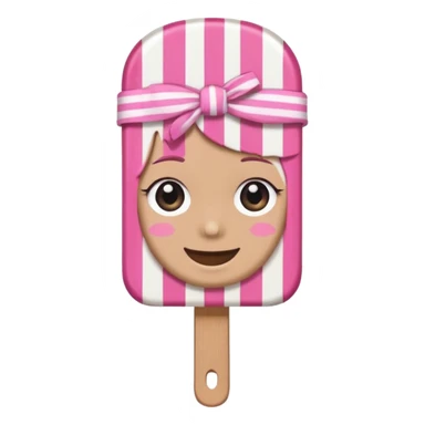 monochrome popsicle with eyes and headband wearing sticker