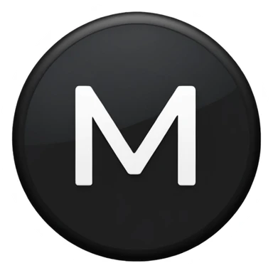 Black Circle with MB written on it sticker