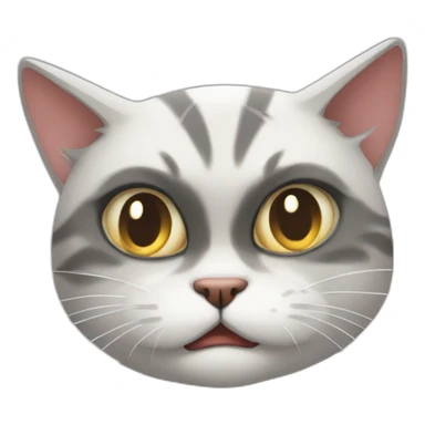 mean cat trying to hurt human sticker