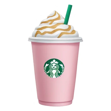 Light pink Starbucks drink sticker