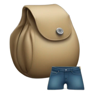 bulging trouser bag with wallet sticker