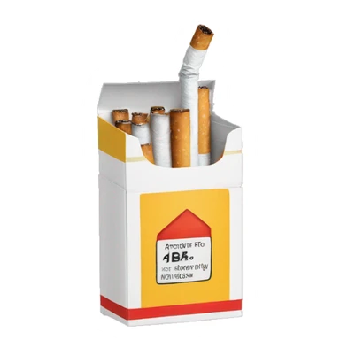 a cigarette carton sticker