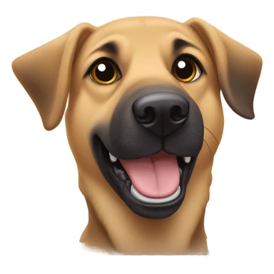 German shepherd Labrador mix with floppy ears sticker