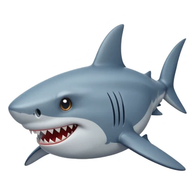 Shark with star eyes sticker