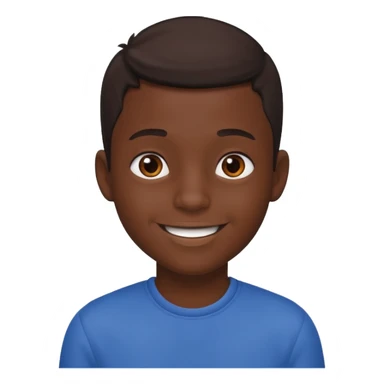 smiling dark skinned boy sticker