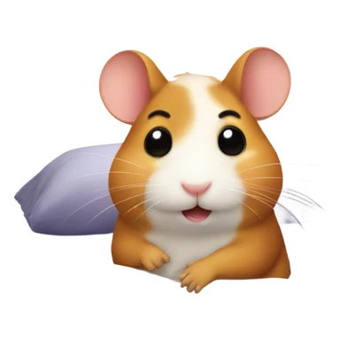 Hamster in bed sticker