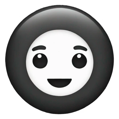 black an white circle with star inside sticker