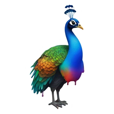 MSNBC peacock logo melting  sticker