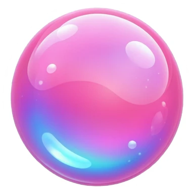 vivid pink sparkling bubble sticker
