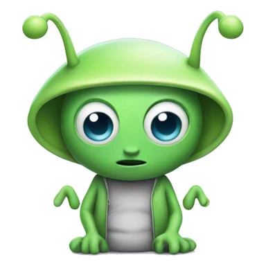 cute alien with antennas sticker