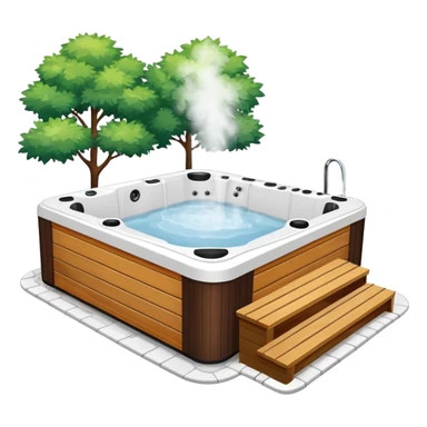 bubbling jacuzzi hot tub with steam sticker