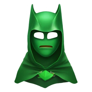 green cape, metal mask sticker