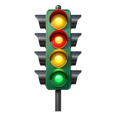 isometria illustrazione 3d Semaforo sticker