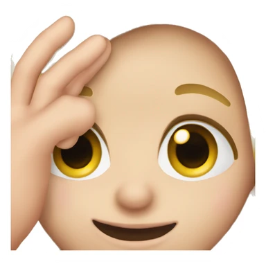 Cheeks pinch pale finger sticker