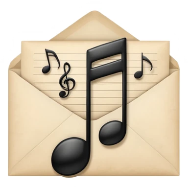 Mail with music note sticker