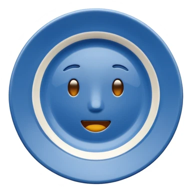 talking plate blue sticker