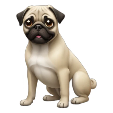 two pugs sticker