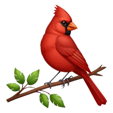 Cardinal bird with no background color sticker
