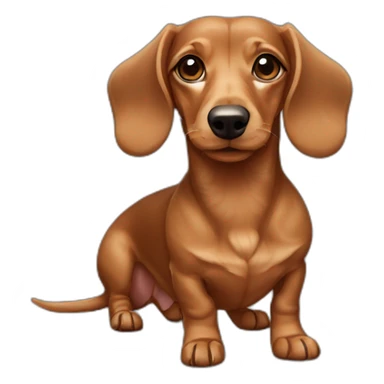 Light brown curly-haired dachshund sticker