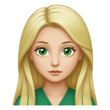 green eyes blonde long hair sticker