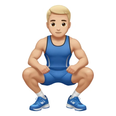 a man squats sticker