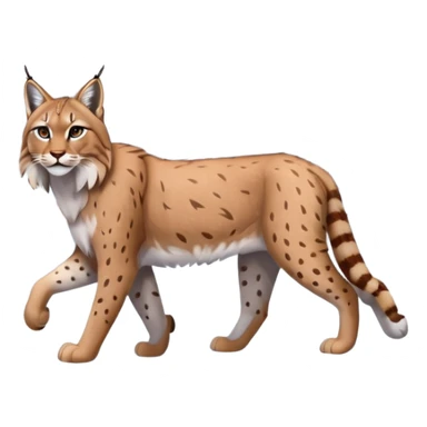Eurasian Lynx walking in the snow beautiful aesthetic, snowy ground, snow falling around, wooden pine trees in the background, full aesthetic scenic image scenery realistic photo realism sticker