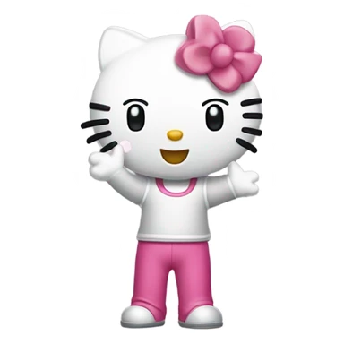 Hello kitty holding a sign that says “don’t crash out” sticker