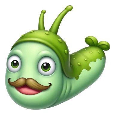 Slug with moustache sticker