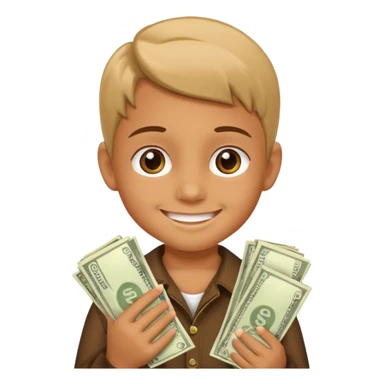child with money sticker