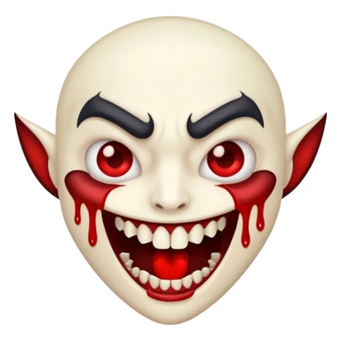 vampire emoji with freeforms and blood  sticker