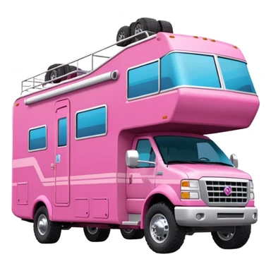 Aerodynamic Streamlined Barbie styled motor home rv off-roading rock-climbing 4x4 desert Winnebago  sticker